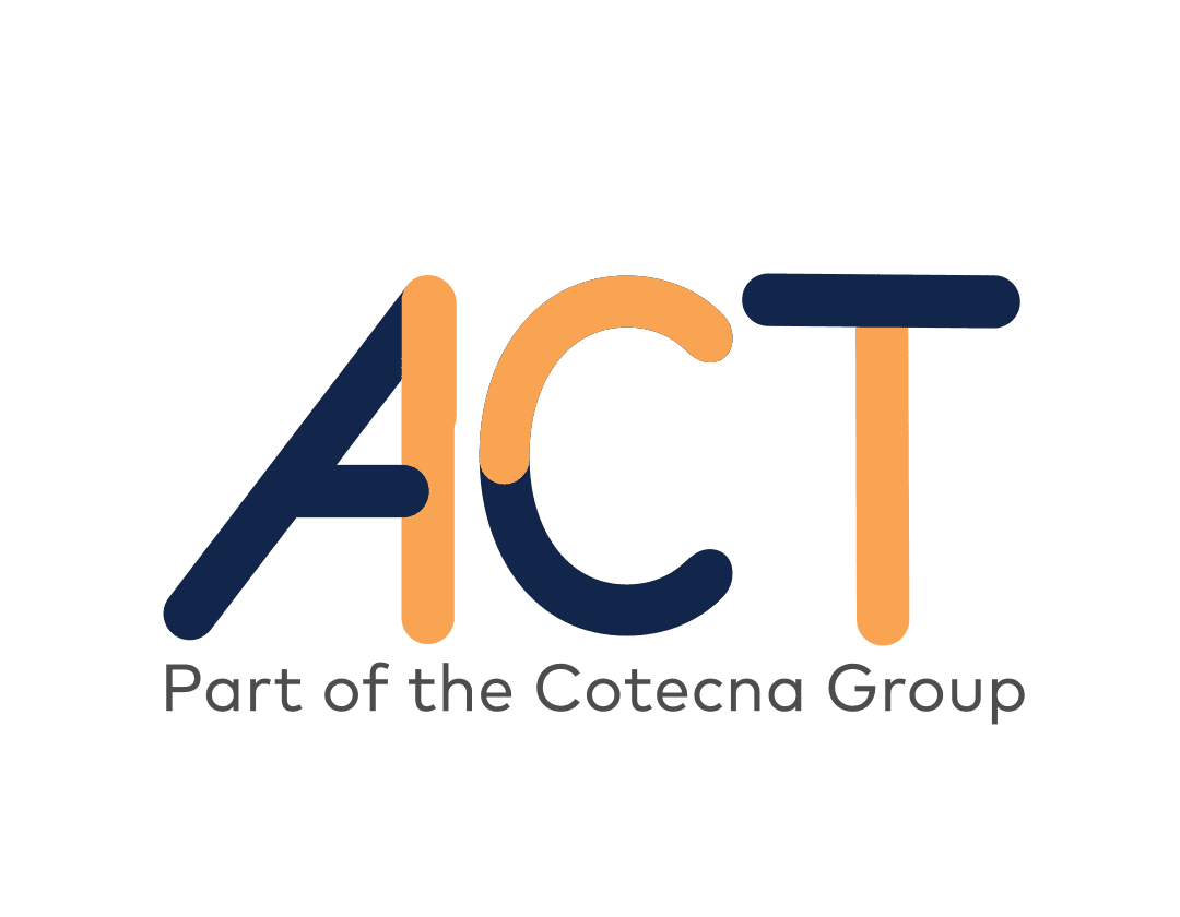 Sponsor - ACT Cotecna blue orange